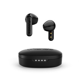 Urbanista Copenhagen 2 Wireless Bluetooth Headphones In-Ear, 12 mm Driver, Bluetooth 5.4, ENC Noise Reduction, Adjustable EQ, 36 Hours Playtime, IPX4 Waterproof, 2 Micros (Black)
