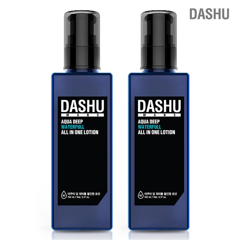 Dasoo 다슈 맨즈 아쿠아 딥 워터풀 올인원로션 153ml 2개 Dash