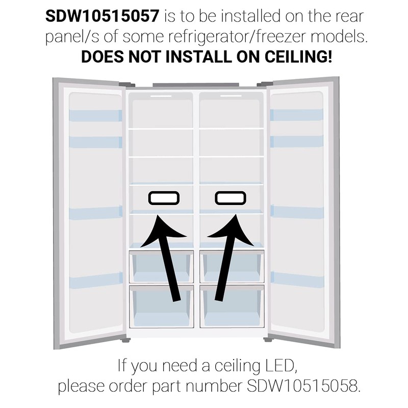 Supplying Demand W10515057 W10398007 Refrigerator Rear Panel LED Module Replacement