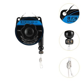 Generic Spring Balancer Steel Wire Rope Measurement Tool Fixture Holder High Performance Metal Hook Retractable for Assembly Line, Style A