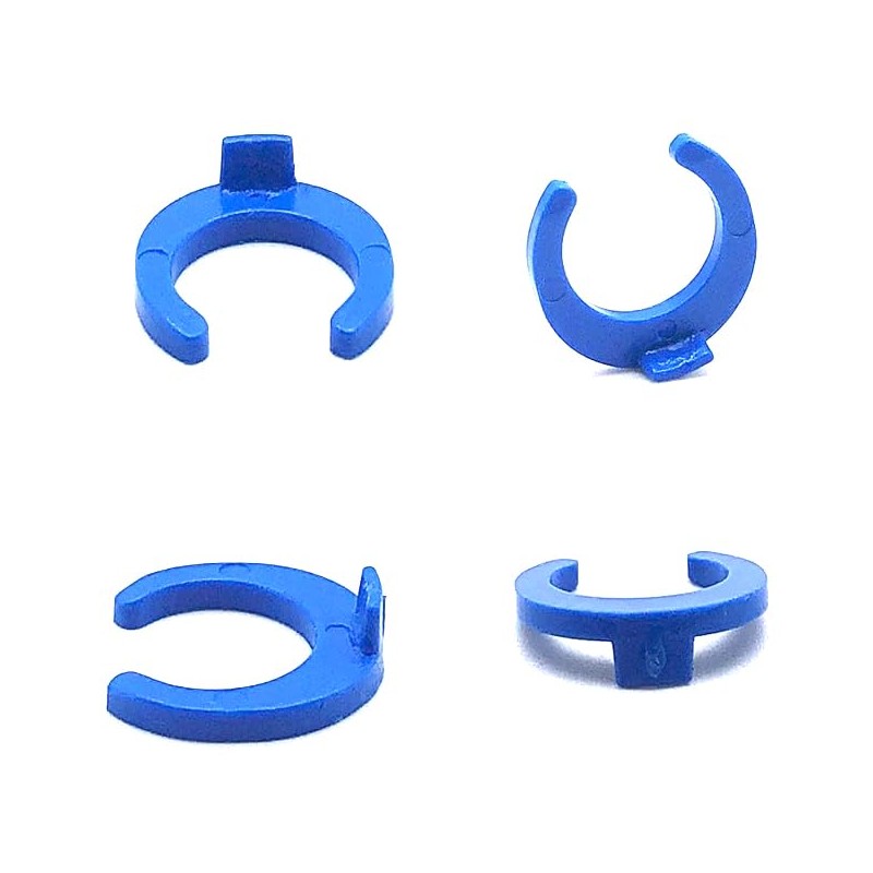 YZMSZ 1/4" O.D. Tube Fitting Blue Locking Clip Clamps for