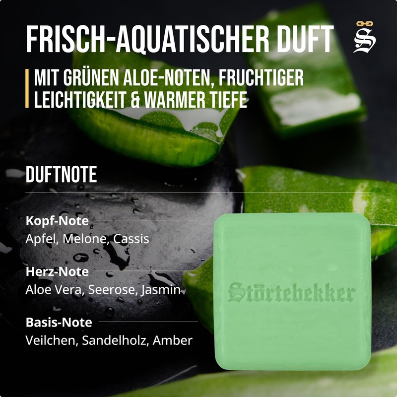 Störtebekker Premium Shampoo Bar Aloe Vera - Solid Shampoo Men