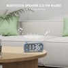 Clock Radio Alarm Bedside with Bluetooth Speaker, Radio Alarm Clock
