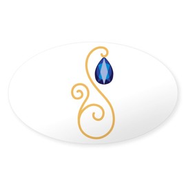 CafePress Sapphire Sticker Oval Car Bumper Sticker