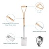 Berry&Bird Garden Digging Spade, 41" Stainless Steel Square Border Spade,
