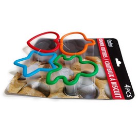 HEART STAR CIRCLE FLOWER SHAPES COOKIE CUTTER SET OF 4