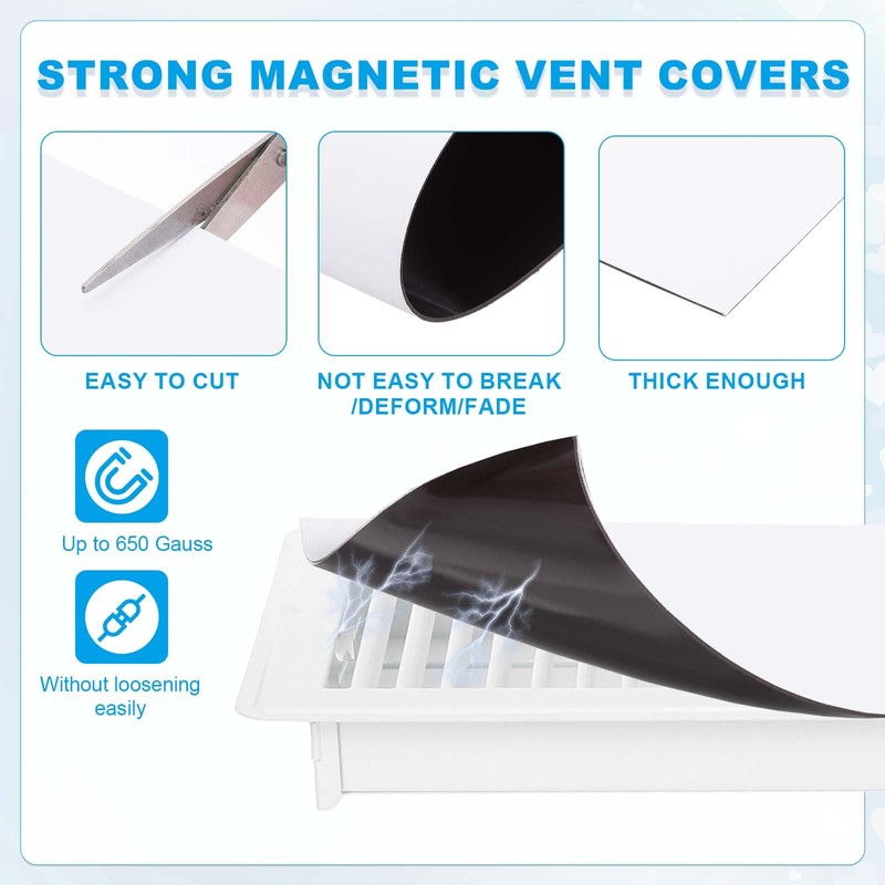 sourcing map Magnetic Vent Covers, 39" x 4" Air Vent