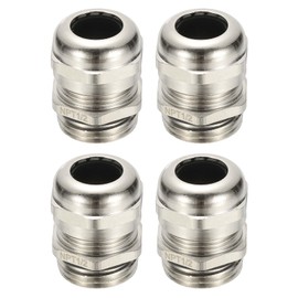 PATIKIL Waterproof Electrical Cable Glands, NPT1/2 4 Pcs 1/4" - 1/2" Nickel-Plated Brass Cord Grip Electric Wire Connector Wire Protector for Outdoor Cable Box Enclosure Junction Box