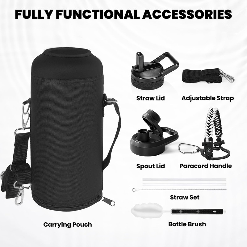 RAYMYLO Insulated Water Bottle 87 oz, Triple Wall Vacuum Stainless