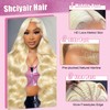 Shciyair 613 Lace Front Wig Human Hair Blonde Wig Human