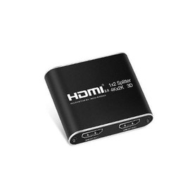 HDMI Splitter 1 in 2 Screen Simultaneous Output Splitter Clear Compact Lightweight Aluminum Alloy Portable