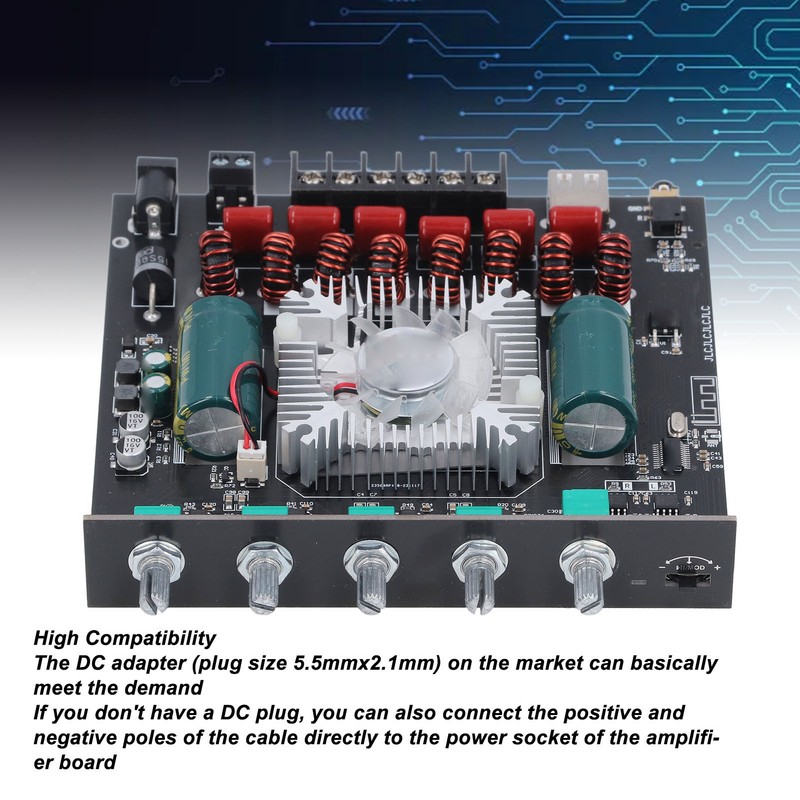 ZK AS21 Bluetooth Amplifier Board Dual Channel TPA3255 Chip 220Wx2