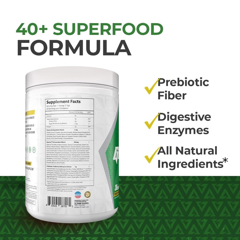 Alpha Supps - Alpha Greens Supplement | Fruit & Vegetable