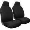 OxGord Car Seat Cover - Solid Black with Front Low