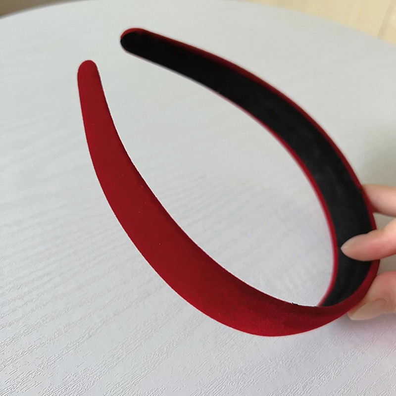 LOHGOU 4Pcs Velvet Wide Headbands for Women Girls, Soft No