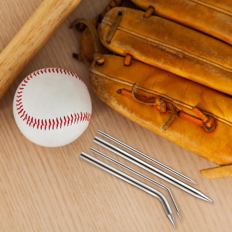 NQEUEPN 4pcs Baseball Lacing Needle, Handy Glove Shoelace Repair Kit
