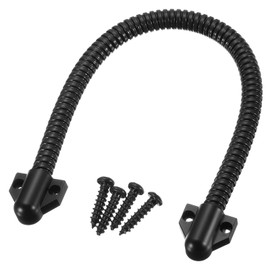 sourcing map 1 Pcs Flexible Door Loop Wire Protection Sleeving Armored Door Wire Conduit Power Transfer Loop Armored Cable Protector Sleeve with Ends 400mm x 9.5mm