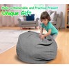 Dafftos Stuffed Animal Storage Bean Bag Chair Corduroy Toy Cover