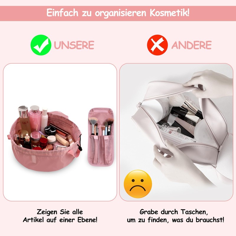 Drawstring Cosmetic Bag for Ladies and Girls - Travel Toiletry