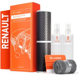 Luxshield Car Door Sill Protector for Renault Mégane E-Tech 5 (V) I 2022-2025 - Protective Film Car Door Accessories Trim Paint Protection Film Carbon Black