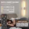 Wireless Battery Operated Wall Sconces, 11000mAh Rechargeable Brushed Nickel Wall