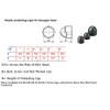 M6-10mm 20 PCS Black Plastic Dome Hex Head Bolt Nut