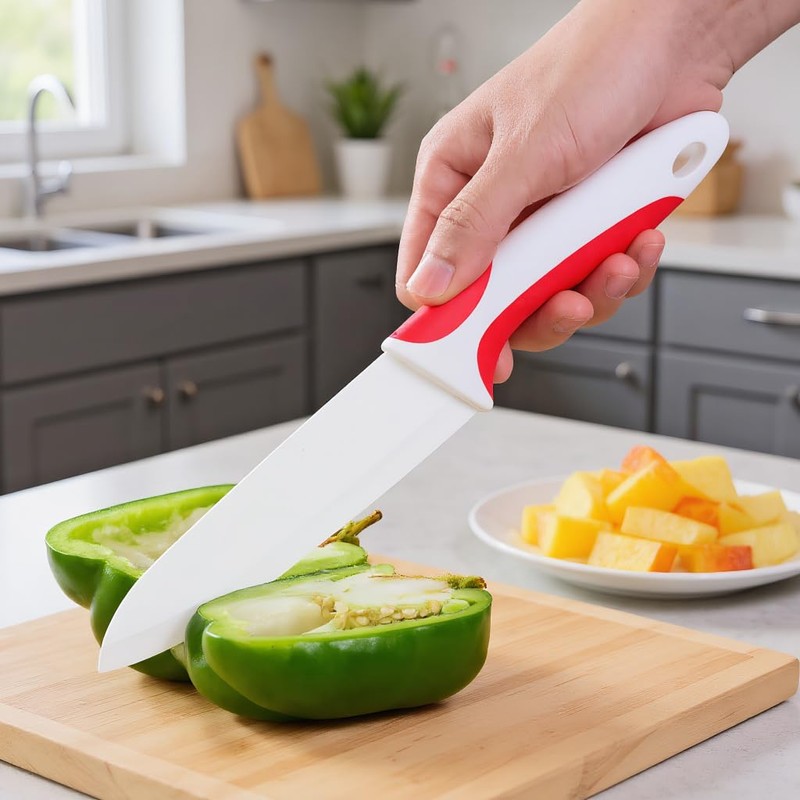 2 PCS Professional Ceramic knife 6”Meat knife 4” Fruit Knife,Kitchen