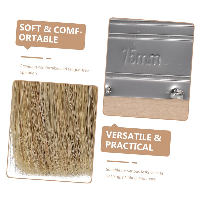 TEHAUX Beach Sand Brush with Handle Multipurpose Natural Boar Bristle