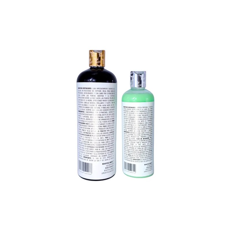 Kit Nanoplastia Gold 1l, Shampoo Limpieza Profunda 500 Ml