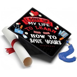 Tassel Toppers Future Nurse Saving Lives Grad Cap Topper, Graduation Cap Decor for Nurses, Graduation Cap Decorations