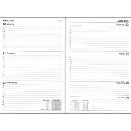 Academic Diary 2025-2026 A5 Week to View – Mid Year Hardback Casebound Organiser – University, College & School Planner – Runs July 2025 to August 2026 – Hourly Appointments (Navy Blue)