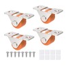 Mixizigoz 0.5 Inch Mini Low Profile Caster Wheels - Self