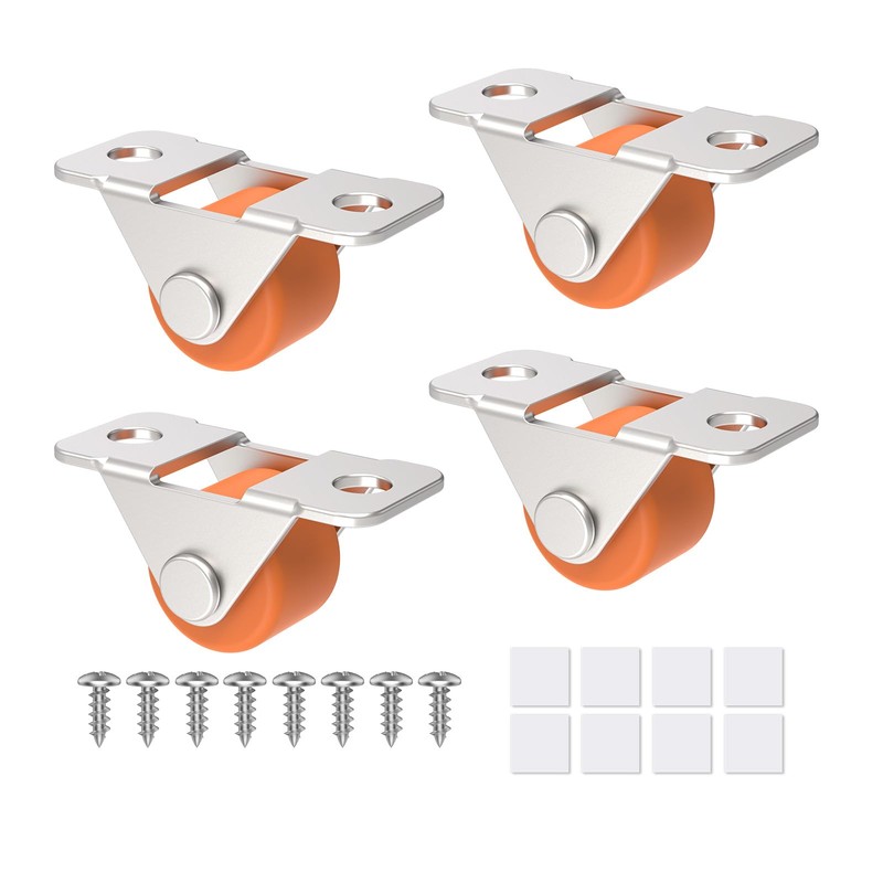 Mixizigoz 0.5 Inch Mini Low Profile Caster Wheels - Self