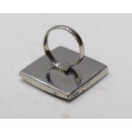 Unbranded Ring Inlaid Mother of Pearl Silver Adjustable Ring Indonesia