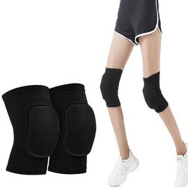 PrimeBlis Knee Pads, Knee Protector, Shock Absorption, Both Knee Set, Climbing, Reducing, Protection, Yoga, Dance, Athletic, Protection, Compression, Washable, Unisex, Black