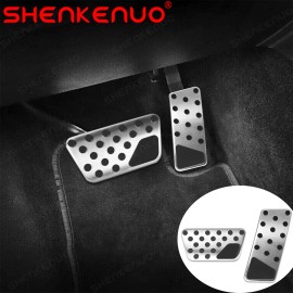Unbranded Silver No Drilling Gas Brake Foot Pedal Cover AT For 2007-2018 Jeep Wrangler JK