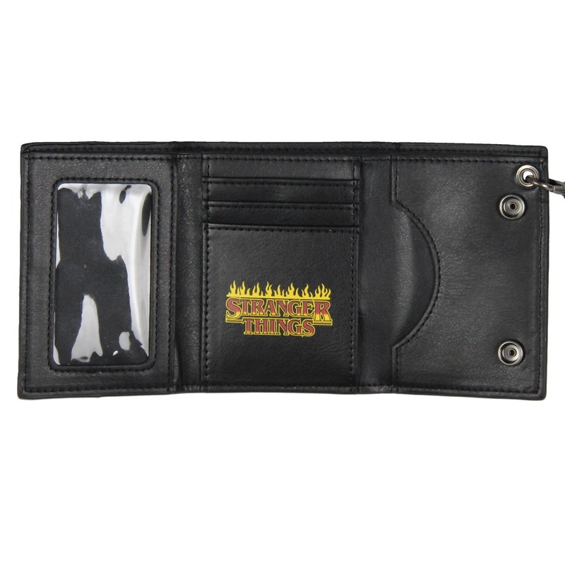 Stranger Things Hellfire Club Demogorgon Hunter Tri-Fold Snap Chain Wallet