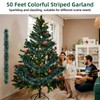 CHUQI Gorgeoustinsel 50 Ft Dark Green Tinsel Garland Christmas Foil