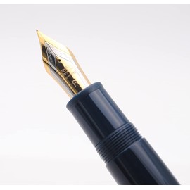 JINHAO X159 Resin Fountain Pen with Ink Converter (Fine Nib, Gold Clip-Dark Blue)