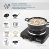 Aroma Housewares AHP-303 Single Burner Hot Plate, Metal, Black