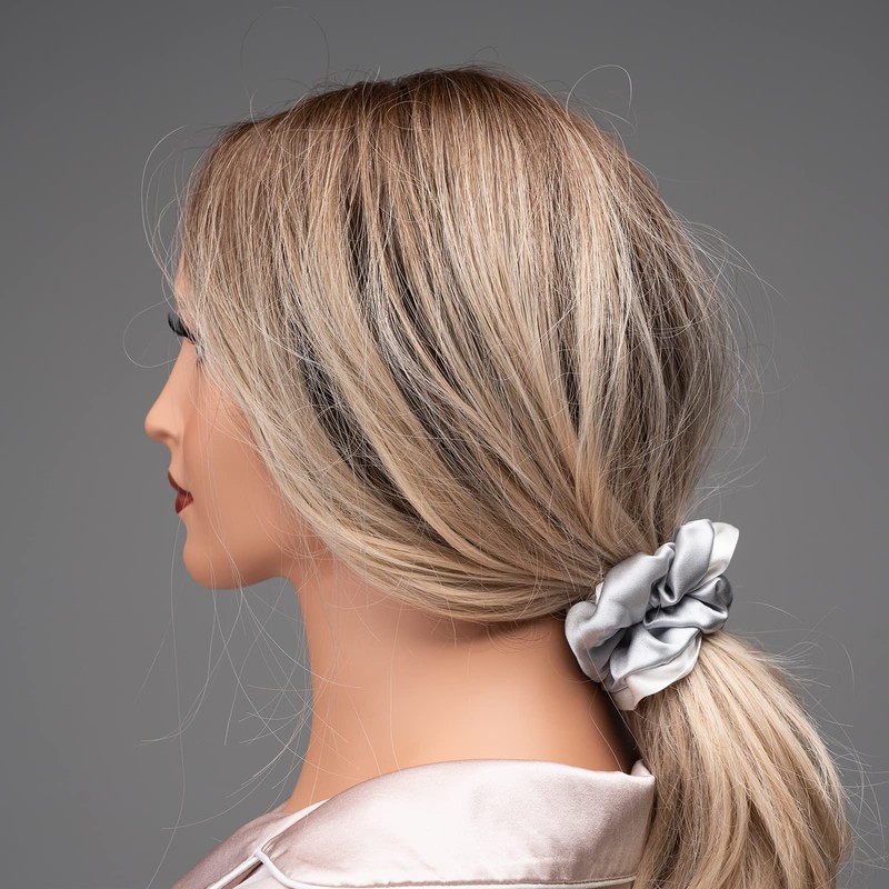 Silmer Scrunchies De Seda Para Cabello Cabello Rizado 100% Morera