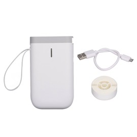 Label Maker Machine Portable Bluetooth Printer Mini Handheld Labeler D11 White for Office Organization
