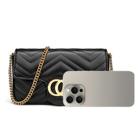 Bcenoilua Damen Umhängetasche, PU Leder Crossbody Umhängetasche Kleine Kette Schulterriemen Umhängetasche, Abnehmbarer Schulterriemen Lingge Tasche, Abendtasche, Stadttasche