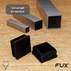 FUX Pack of 4 Plastic Square Pipe Plugs, 15 x