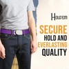 Hold’Em Military Canvas Webbing Belts for MEN’S–Polished Silver Slider Buckle
