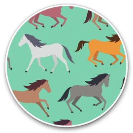 Vinyl Stickers (Set of 2) 10cm - Horse Animal Pony Kids Childrens Decals for Laptops,Tablets,Luggage,Scrap Booking,Fridges, 12703