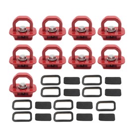 laffoonparts 9PCS Truck Bed Cargo Hooks, Aluminum Tie-Down Anchors for Truck Bed Side Walls Replacement for Chevy Silverado 2007-2023, Replacement for GMC Canyon 2015-2023, Red