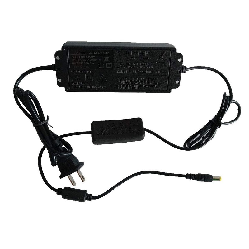 HGJI 60W Adjustable AC/DC Adapter Switching Power Supply 100-240V to