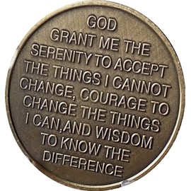 RecoveryChip Ride Sober Ride Free Color Eagle Flames Serenity Prayer Sobriety Medallion