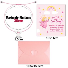 BOOMTOP Guardian Angel Bracelet Girls Christening Gift Bracelets Angel Lucky Charm Christening Child Lucky Bracelet Adjustable 30 cm Bracelet Boy Girl Gift for Christening Communion Confirmation